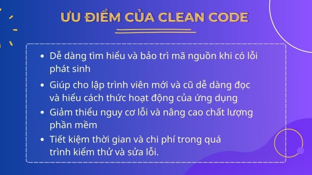 Vai trò quan trọng của clean code